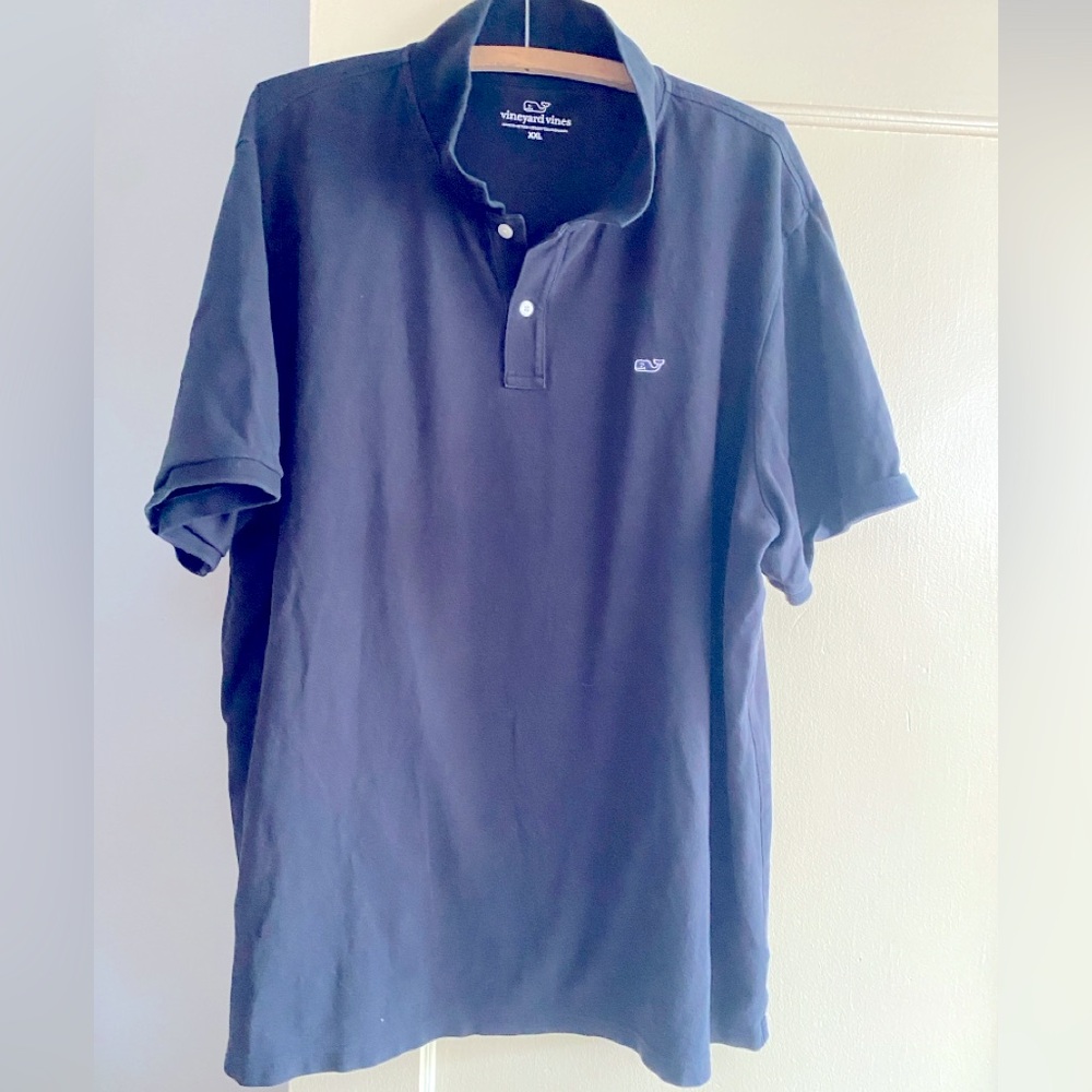 Vineyard Vines Navy Blue Short Sleeve Polo Shirt Men's xxl